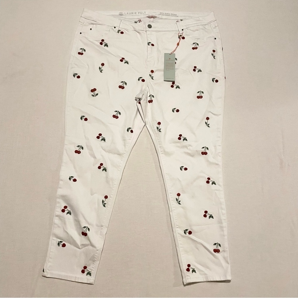 Laurie Felt Silky Ankle Skinny Jeans Womens Size 2X